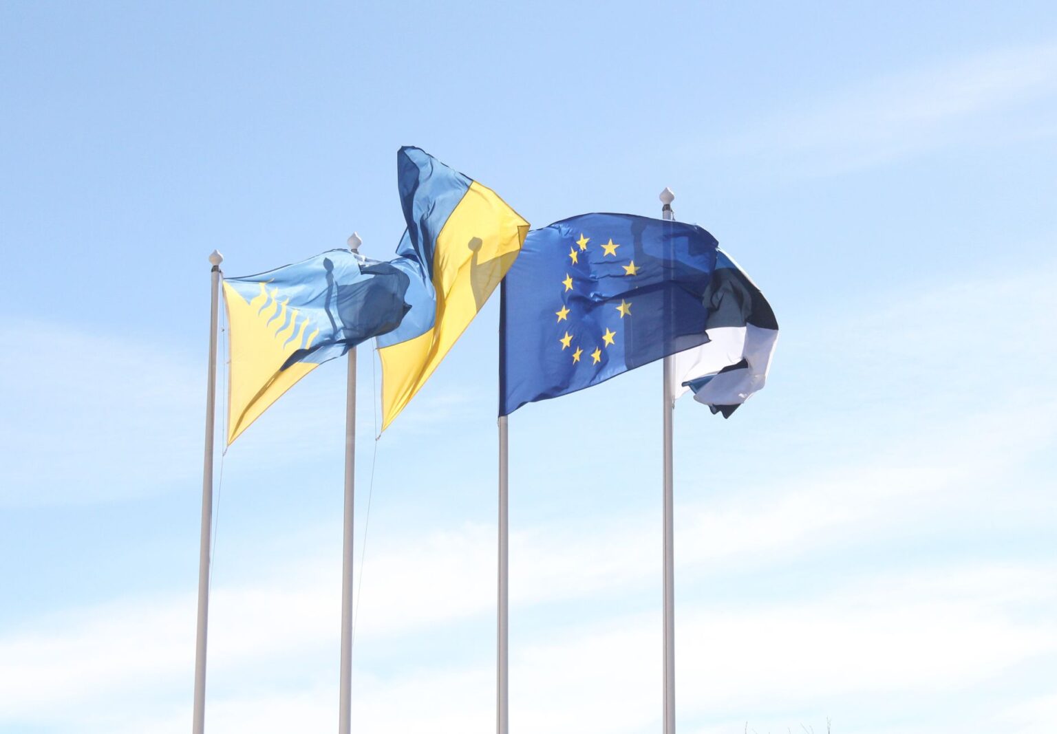 European Union flag against a clear sky, symbolizing EU regulation